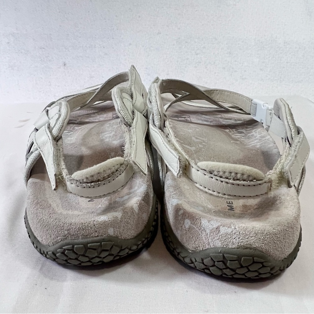 Merrell Sandals Womens 10 San Remo Strappy White Leather Casual Open Toe Hiking - Picture 3 of 8